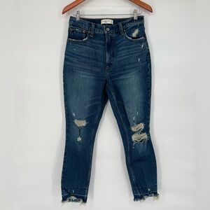 Abercrombie & Fitch Dark‎ Blue The Skinny High Rise Jeans Size 28